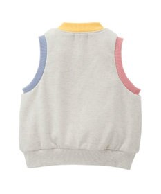 MIKI HOUSE HOT BISCUITS 【80-120cm】マルチカラー 裏毛パイルベスト
