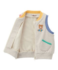 MIKI HOUSE HOT BISCUITS 【80-120cm】マルチカラー 裏毛パイルベスト