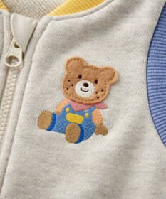 MIKI HOUSE HOT BISCUITS 【80-120cm】マルチカラー 裏毛パイルベスト