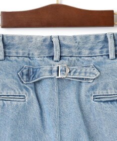 J.PRESS MEN 【J.PRESS ORIGINALS】SHIOTA DENIM PIPED STEM 1TUCK / JAPAN MADE