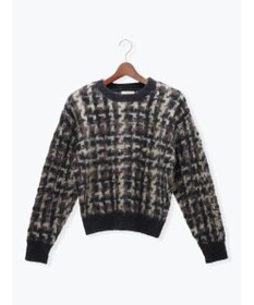 Te chichi チェックジャガードニットプルオーバー