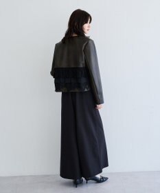 YECCA VECCA バックフリルライダースジャケット
