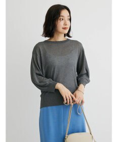 Green Parks ・ＥＬＥＮＣＡＲＥ　ＤＵＥバックパールシアー５分ニット