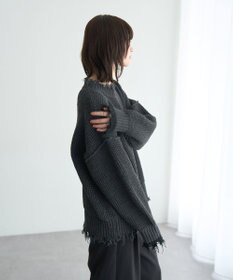 YECCA VECCA ダメージルーズニット