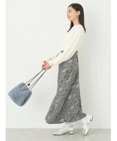 earth music&ecology バックレースアップスカート