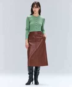 BEIGE， 【洗える・GISELe 10月号掲載】FORD / ウール配色メローヘンリーネックカットソー