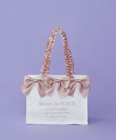 Maison de FLEUR ジャカードリボンフリルスクエアトートMバッグ