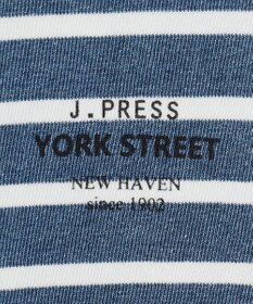 J.PRESS YORK STREET 【UNISEX】インディゴボーダーロングTシャツ