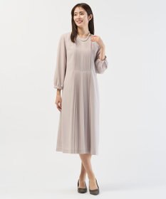 J.PRESS LADIES ノルディス2wayジョーゼット フロントプリーツ ワンピース