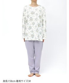 WACOAL ワコール_リラックス＆スリープ パジャマ 綿100%(本体) あったか 長袖 長ズボン ミントン レディース NDW457 /ワコール
