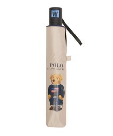 MOONBAT 【自動開閉】POLO RALPH LAUREN 遮光 晴雨兼用 折りたたみ日傘 無地 ポロベア