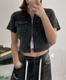 WEGO ポケットデザインWZIPトップス