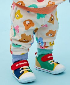 MIKI HOUSE HOT BISCUITS 【80-120cm】カラフルビーンズ 総柄 裏毛パイル素材 パンツ