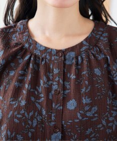 Tiaclasse L ボタニカル柄シャツワンピース