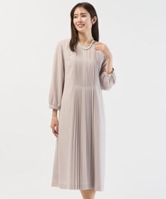 J.PRESS LADIES ノルディス2wayジョーゼット フロントプリーツ ワンピース