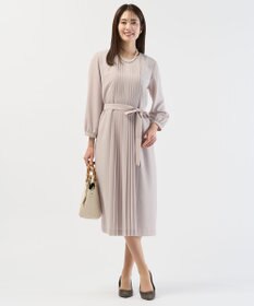 J.PRESS LADIES ノルディス2wayジョーゼット フロントプリーツ ワンピース