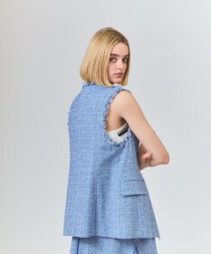 GRACE CONTINENTAL シャンブレーツイードジレ