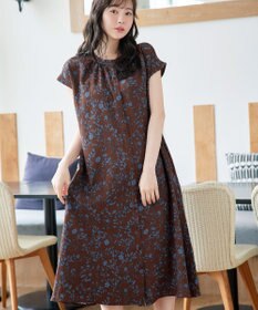 Tiaclasse L ボタニカル柄シャツワンピース
