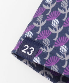 23区GOLF 【MEN】【吸水速乾/UVカット】アザミ小紋柄半袖ポロシャツ