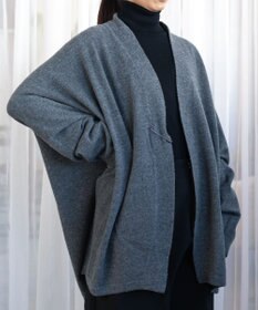 muuc 〈希少な素材〉〈高級15.5マイクロン長極細メリノウール100%〉〈ユニセックス〉ウルグアイウールのジャケットカーディガン