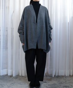 muuc 〈希少な素材〉〈高級15.5マイクロン長極細メリノウール100%〉〈ユニセックス〉ウルグアイウールのジャケットカーディガン