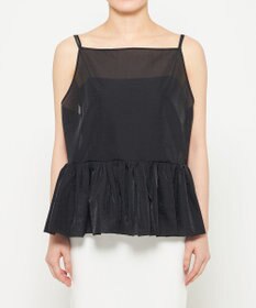 uncrave シアー オーガンジー ペプラム トップス