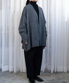 muuc 〈希少な素材〉〈高級15.5マイクロン長極細メリノウール100%〉〈ユニセックス〉ウルグアイウールのジャケットカーディガン