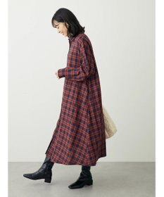 Green Parks ビエラチェックシャツワンピース