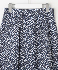 自由区 L 【カタログ掲載・セットアップ対応・洗える】ジオメトリックフラワードットプリント スカート