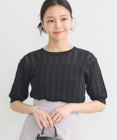 earth music&ecology 透かしニットプルオーバー