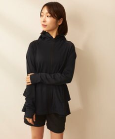 OP／FILA 【ocean pacific】フェイスガード付き バックフリル ラッシュガードパーカー