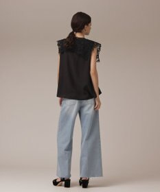 GRACE CONTINENTAL パターンレースカラーブラウス