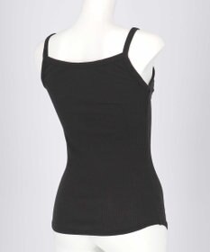 une nana cool 綿100% リブ編みコットン キャミソール