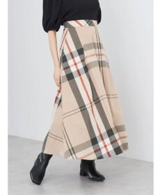 earth music&ecology ＢＩＧチェックフレアスカート