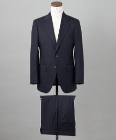 GOTAIRIKU 横に伸びる【TasmaniaWool/タマニアウール】ストレッチ スーツ（ネイビーストライプ）
