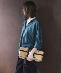 YECCA VECCA 【ORGABITS】5分袖スキッパーシャツ