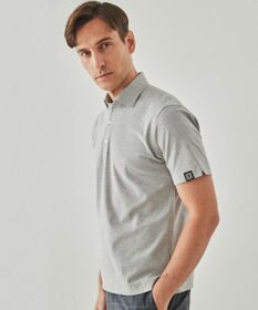 GOTAIRIKU 3年連続売上NO1/キングサイズ登場【仕事で着られる】キレイめ 鹿の子 BIZ ポロシャツ ライトグレー