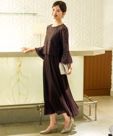 ANY SIS 【Lily Calin】レース×プリーツコンビ ドレス