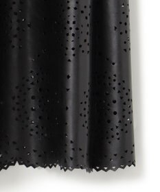 23区 【洗える】フェイクレザーパンチング フレアスカート