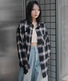 WEGO チェックBIGネルシャツ