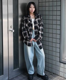 WEGO チェックBIGネルシャツ