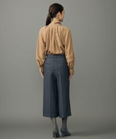 自由区 L 【17号サイズまで展開・SHIHOさん着用】ブライトリングツイード2タッククロップド パンツ