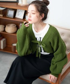 WEGO リボンニットボレロ