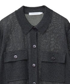 AMERICAN HOLIC シアー襟付きカーディガン