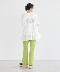 earth music&ecology 異素材ドッキンググラフィックTシャツ