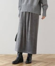Green Parks ぽかぽか裏起毛ベロアＩラインスカート