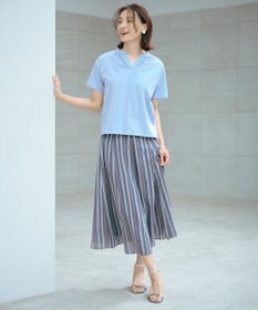 J.PRESS LADIES L 【洗える】ランダムストライプ スカート