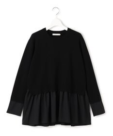 ICB レーヨンシルクストレッチブレンド ドッキングペプラムプルオーバー