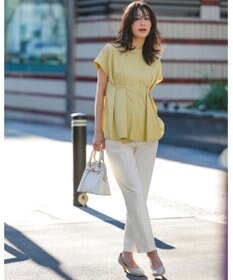 ANY SIS 【ストレッチ・接触冷感・撥水・UVカット・洗える】エアリーストレッチ テーパードパンツ