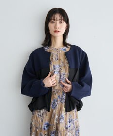 YECCA VECCA 異素材MIXバルーンブルゾン